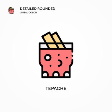 Tepache vektör simgesi. Modern vektör illüstrasyon kavramları. Düzenlemesi ve kişiselleştirmesi kolay.