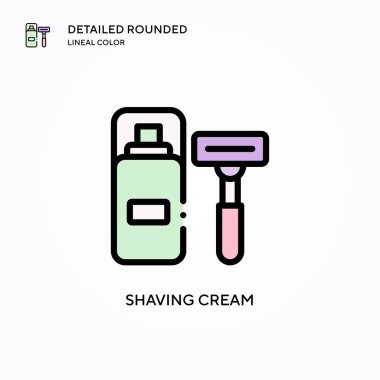 Tıraş köpüğü ikonu. Modern vektör illüstrasyon kavramları. Düzenlemesi ve kişiselleştirmesi kolay.
