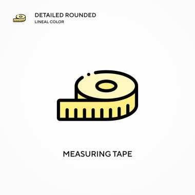 Şerit vektör simgesi ölçülüyor. Modern vektör illüstrasyon kavramları. Düzenlemesi ve kişiselleştirmesi kolay.