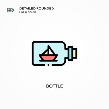 Şişe vektör simgesi. Modern vektör illüstrasyon kavramları. Düzenlemesi ve kişiselleştirmesi kolay.