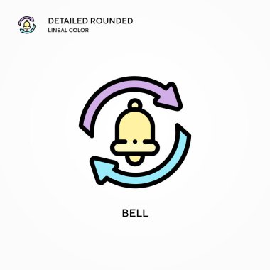 Çan vektör simgesi. Modern vektör illüstrasyon kavramları. Düzenlemesi ve kişiselleştirmesi kolay.