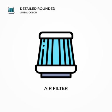 Hava filtresi vektör simgesi. Modern vektör illüstrasyon kavramları. Düzenlemesi ve kişiselleştirmesi kolay.