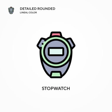 Stopwatch vektör simgesi. Modern vektör illüstrasyon kavramları. Düzenlemesi ve kişiselleştirmesi kolay.