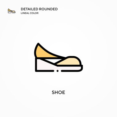 Ayakkabı vektör simgesi. Modern vektör illüstrasyon kavramları. Düzenlemesi ve kişiselleştirmesi kolay.