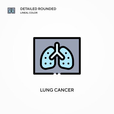 Akciğer kanseri vektör simgesi. Modern vektör illüstrasyon kavramları. Düzenlemesi ve kişiselleştirmesi kolay.