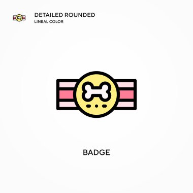 Rozet vektör simgesi. Modern vektör illüstrasyon kavramları. Düzenlemesi ve kişiselleştirmesi kolay.