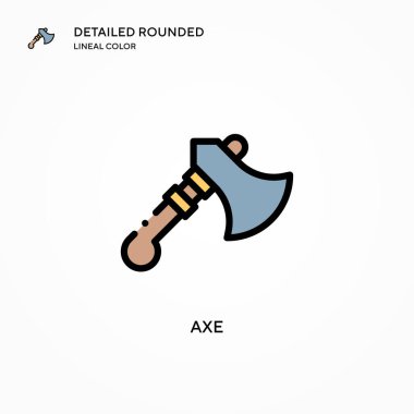 Axe vektör simgesi. Modern vektör illüstrasyon kavramları. Düzenlemesi ve kişiselleştirmesi kolay.