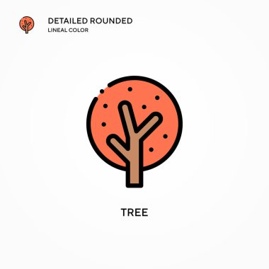 Ağaç vektör simgesi. Modern vektör illüstrasyon kavramları. Düzenlemesi ve kişiselleştirmesi kolay.