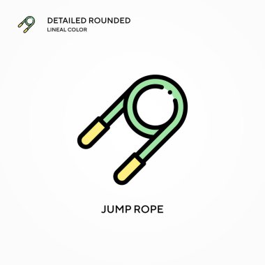 İp vektör simgesini atla. Modern vektör illüstrasyon kavramları. Düzenlemesi ve kişiselleştirmesi kolay.