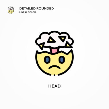 Baş vektör simgesi. Modern vektör illüstrasyon kavramları. Düzenlemesi ve kişiselleştirmesi kolay.