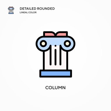 Sütun vektör simgesi. Modern vektör illüstrasyon kavramları. Düzenlemesi ve kişiselleştirmesi kolay.