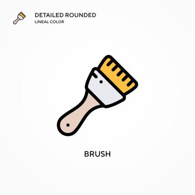 Fırça vektör simgesi. Modern vektör illüstrasyon kavramları. Düzenlemesi ve kişiselleştirmesi kolay.