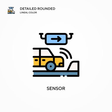 Sensör vektör simgesi. Modern vektör illüstrasyon kavramları. Düzenlemesi ve kişiselleştirmesi kolay.