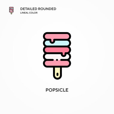 Dondurma vektör simgesi. Modern vektör illüstrasyon kavramları. Düzenlemesi ve kişiselleştirmesi kolay.
