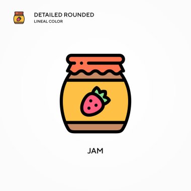 Jam vektör simgesi. Modern vektör illüstrasyon kavramları. Düzenlemesi ve kişiselleştirmesi kolay.