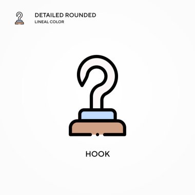 Kanca vektör simgesi. Modern vektör illüstrasyon kavramları. Düzenlemesi ve kişiselleştirmesi kolay.