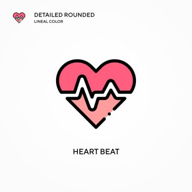 Kalp atışı vektör simgesi. Modern vektör illüstrasyon kavramları. Düzenlemesi ve kişiselleştirmesi kolay.