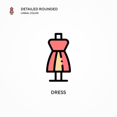 Vektör simgesini giyin. Modern vektör illüstrasyon kavramları. Düzenlemesi ve kişiselleştirmesi kolay.