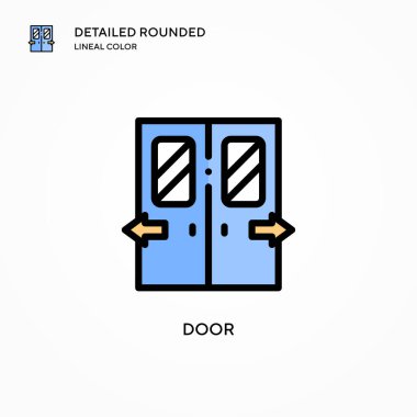 Kapı vektör simgesi. Modern vektör illüstrasyon kavramları. Düzenlemesi ve kişiselleştirmesi kolay.