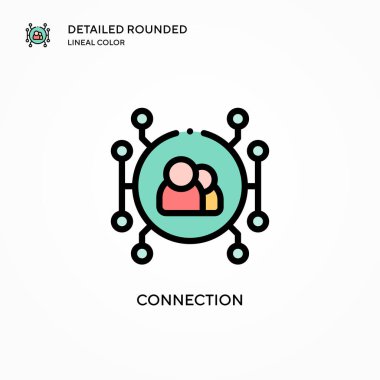 Bağlantı vektör simgesi. Modern vektör illüstrasyon kavramları. Düzenlemesi ve kişiselleştirmesi kolay.
