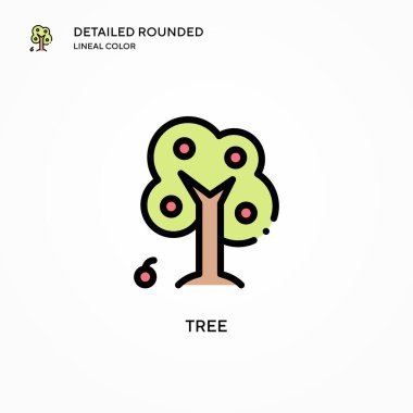 Ağaç vektör simgesi. Modern vektör illüstrasyon kavramları. Düzenlemesi ve kişiselleştirmesi kolay.