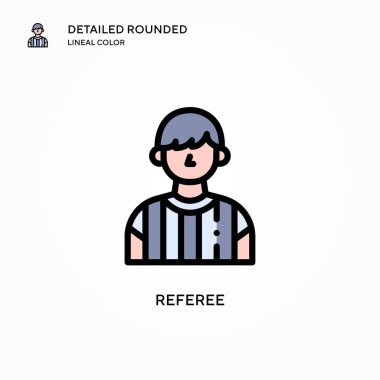 Hakem vektör simgesi. Modern vektör illüstrasyon kavramları. Düzenlemesi ve kişiselleştirmesi kolay.