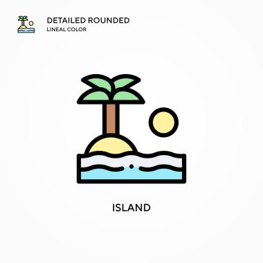 Ada vektör simgesi. Modern vektör illüstrasyon kavramları. Düzenlemesi ve kişiselleştirmesi kolay.