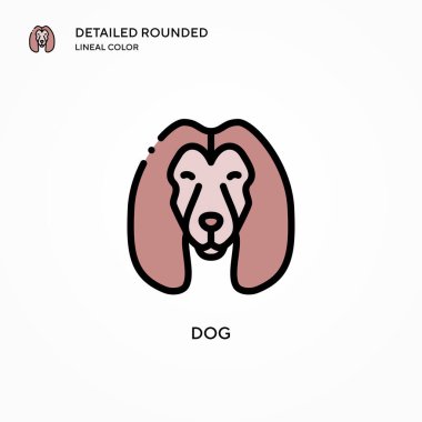 Köpek vektör simgesi. Modern vektör illüstrasyon kavramları. Düzenlemesi ve kişiselleştirmesi kolay.