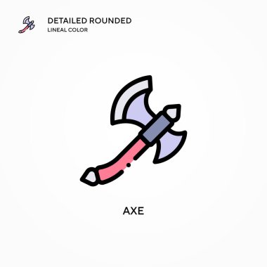 Axe vektör simgesi. Modern vektör illüstrasyon kavramları. Düzenlemesi ve kişiselleştirmesi kolay.