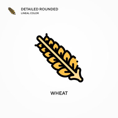 Buğday vektör simgesi. Modern vektör illüstrasyon kavramları. Düzenlemesi ve kişiselleştirmesi kolay.