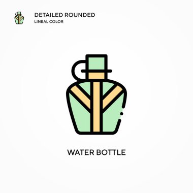 Su şişesi vektör simgesi. Modern vektör illüstrasyon kavramları. Düzenlemesi ve kişiselleştirmesi kolay.