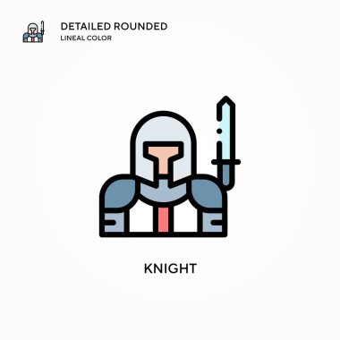 Şövalye vektör simgesi. Modern vektör illüstrasyon kavramları. Düzenlemesi ve kişiselleştirmesi kolay.