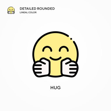 Sarılma vektör simgesi. Modern vektör illüstrasyon kavramları. Düzenlemesi ve kişiselleştirmesi kolay.