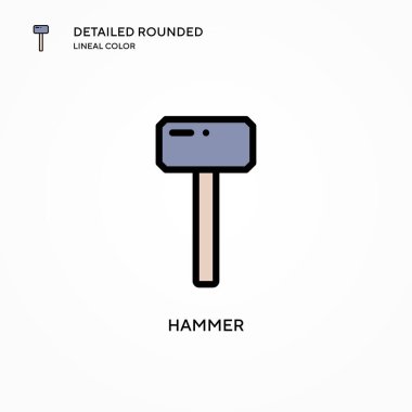 Çekiç vektör simgesi. Modern vektör illüstrasyon kavramları. Düzenlemesi ve kişiselleştirmesi kolay.
