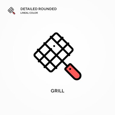 Izgara vektör simgesi. Modern vektör illüstrasyon kavramları. Düzenlemesi ve kişiselleştirmesi kolay.