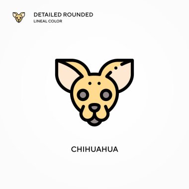 Chihuahua vektör simgesi. Modern vektör illüstrasyon kavramları. Düzenlemesi ve kişiselleştirmesi kolay.