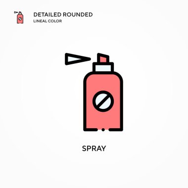 Sprey vektör simgesi. Modern vektör illüstrasyon kavramları. Düzenlemesi ve kişiselleştirmesi kolay.