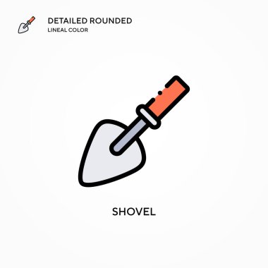 Kürek vektör simgesi. Modern vektör illüstrasyon kavramları. Düzenlemesi ve kişiselleştirmesi kolay.