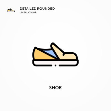 Ayakkabı vektör simgesi. Modern vektör illüstrasyon kavramları. Düzenlemesi ve kişiselleştirmesi kolay.