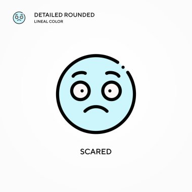 Korkak vektör simgesi. Modern vektör illüstrasyon kavramları. Düzenlemesi ve kişiselleştirmesi kolay.