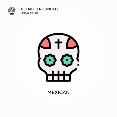 Meksika vektör ikonu. Modern vektör illüstrasyon kavramları. Düzenlemesi ve kişiselleştirmesi kolay.