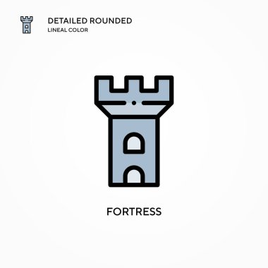 Kale vektör simgesi. Modern vektör illüstrasyon kavramları. Düzenlemesi ve kişiselleştirmesi kolay.