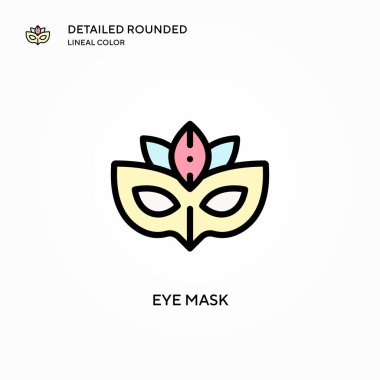 Göz maskesi vektör simgesi. Modern vektör illüstrasyon kavramları. Düzenlemesi ve kişiselleştirmesi kolay.