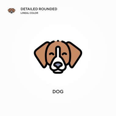 Köpek vektör simgesi. Modern vektör illüstrasyon kavramları. Düzenlemesi ve kişiselleştirmesi kolay.