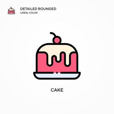 Kek vektör simgesi. Modern vektör illüstrasyon kavramları. Düzenlemesi ve kişiselleştirmesi kolay.