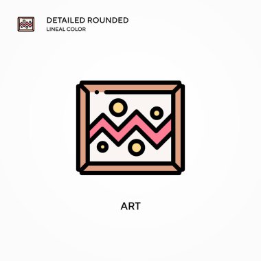 Sanat vektör simgesi. Modern vektör illüstrasyon kavramları. Düzenlemesi ve kişiselleştirmesi kolay.