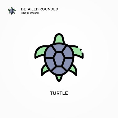 Kaplumbağa vektör simgesi. Modern vektör illüstrasyon kavramları. Düzenlemesi ve kişiselleştirmesi kolay.