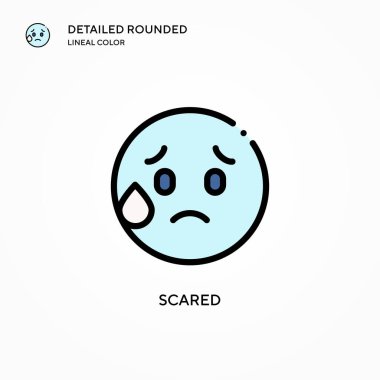 Korkak vektör simgesi. Modern vektör illüstrasyon kavramları. Düzenlemesi ve kişiselleştirmesi kolay.