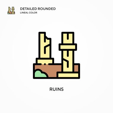 Vektör simgesini mahveder. Modern vektör illüstrasyon kavramları. Düzenlemesi ve kişiselleştirmesi kolay.