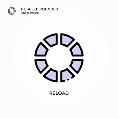 Vektör simgesini yeniden yükle. Modern vektör illüstrasyon kavramları. Düzenlemesi ve kişiselleştirmesi kolay.
